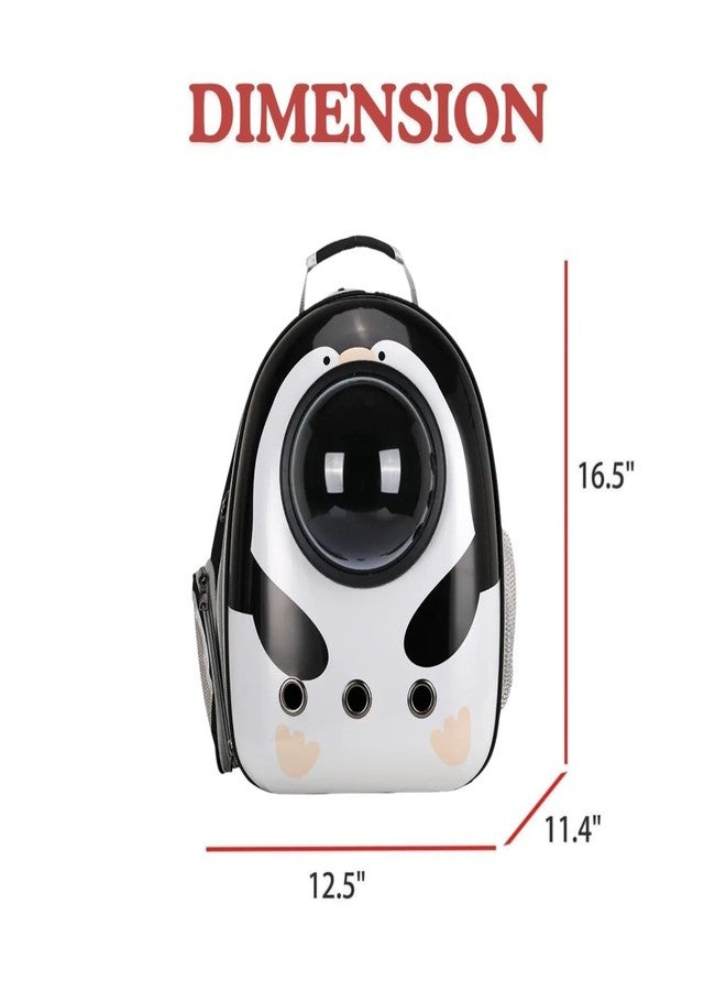 PET FUN Space Astronaut Pet Carry Bag | Capsule Carrier Backpack for Travel, Hiking & Camping | Breathable, Transparent Bubble Window Airline-Approved for Cats and Dogs (Frosty Penguin) - Image 3